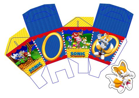 Lembrancinha Sonic Para Imprimir - Kit Festa Sonic Heroes para imprimir - Arte para toda a festa