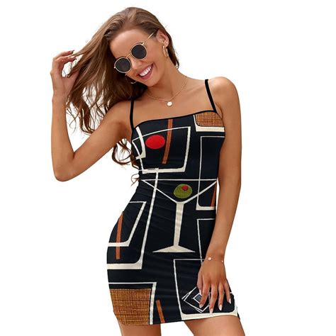 Mid Century Modern Cocktail Slip Dress summer woman dress 2024 luxury