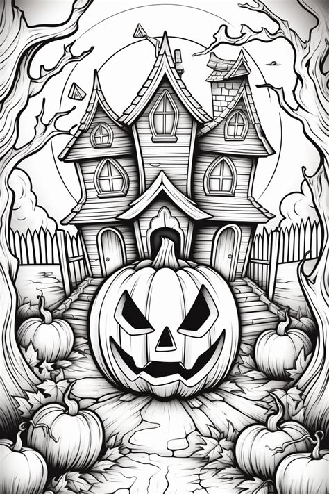 Hard Halloween Coloring Pages Printable