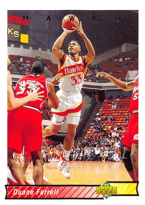 Duane Ferrell 1992 Upper Deck 166 Atlanta Hawks Basketball Card EBay