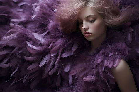 Premium Photo | The Enigmatic Beauty of Violet Feathers A ...
