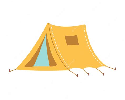 Premium Vector Camping Tent Vector Illustration In Flat Style