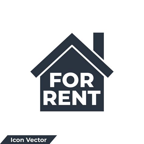 for rent icon logo vector illustration. House for rent symbol template