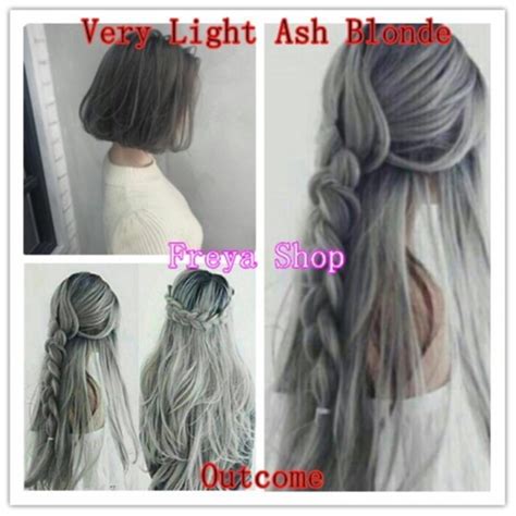 Very Light Ash Blonde Hair Color With Oxidant Bremod Permanent Hair Color Shopee