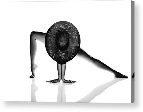 Nude Woman Black Hat Acrylic Print By Johan Swanepoel Pixels