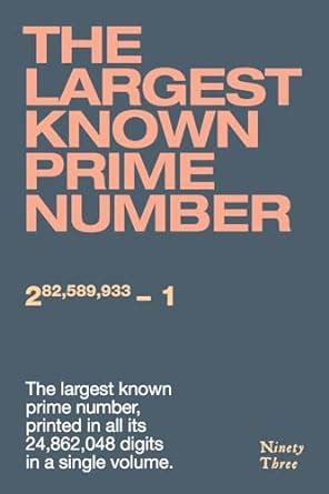 Buy The Largest Known Prime Number Book Online At Low Prices In India