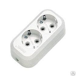 Колодка двухместная розетка с заземлением, Makel, цена в Санкт ...