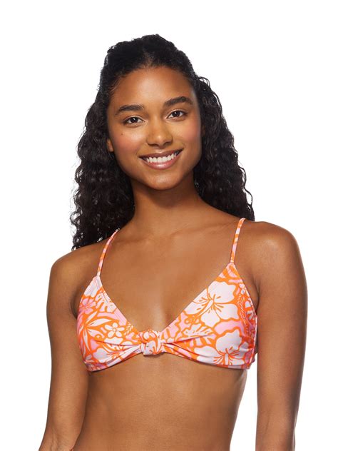 No Boundaries Juniors Swim Knot Front Bralette Bikini Top Walmart