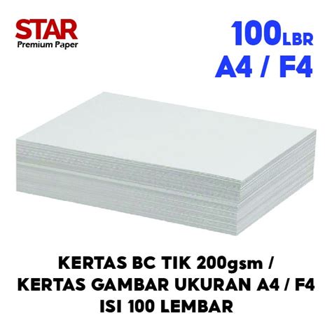 jual  lembar kertas bc tik gr kertas gambar ukuran af isi