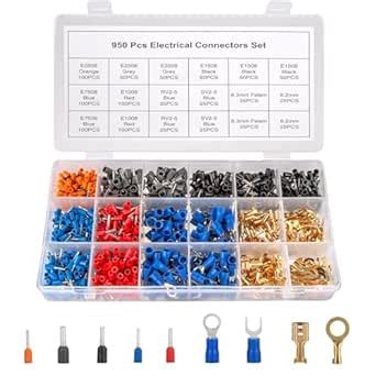 Koxxiamoq Pcs Wire Ferrules Terminals Kit Insulated Ferrule Crimp