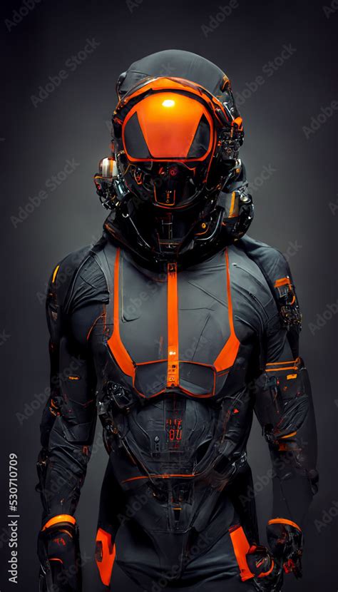 Futuristic Sci Fi Armor Concept With Innovative Technology For Police