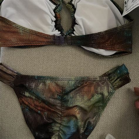 Cheeky Bandeau Two Piece Bikini In A Cool Boho Multi Depop