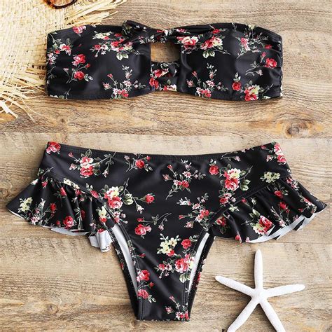 2018 Strapless Bikini Swimwear Women Swimsuit Push Up Bathing Suit