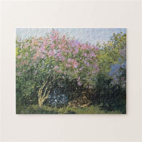 Lilacs In The Sun Monet Fine Art Jigsaw Puzzle Artsy Artistic