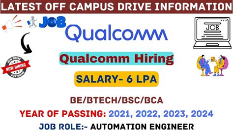 Qualcomm Recruitment 2024 Latest Jobs For Freshers 2024 Apply Now Sky Career Guidance