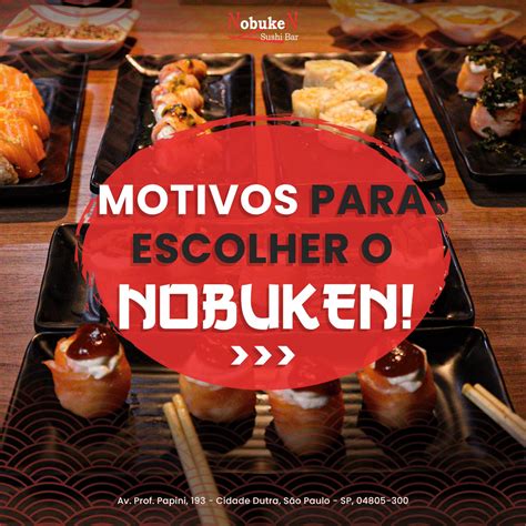 Nobuken Sushi - Por que escolher o Nobuken? Arraste para o...