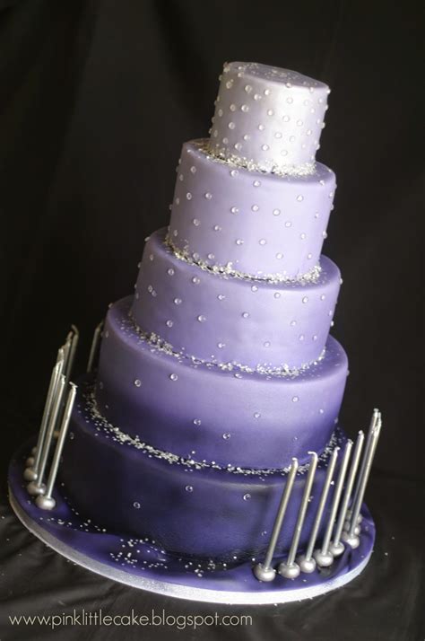 Pink Little Cake Sweet 16 Ombre Purple Birthday Cake