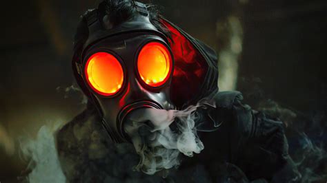 Gas Mask Glowing Eyes 4k Free 4k Wallpapers 40 000 Free 4k