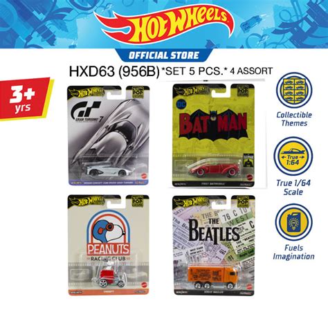 Hot Wheels POP CULTURE Sold As Set 5 cars รถฮอตวลส ปอปคลเจอร ขายยกชด 5 คน HXD63 956B ID