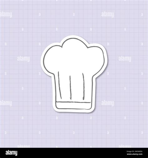 Cute Doodle Chef Hat Sticker Vector Stock Vector Image Art Alamy