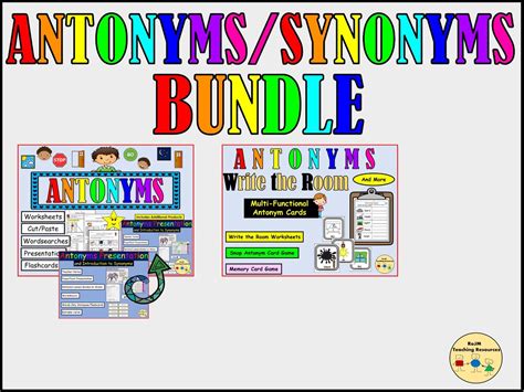 Antonyms And Synonyms Bundle Teaching Resources