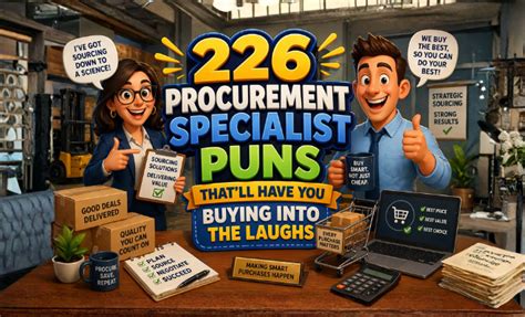 226 Procurement Specialist Puns Thatll Have You Buying Into The Laughs