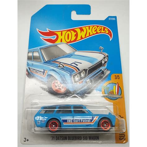 Hot Wheels 71 Datsun Bluebird 510 Wagon Blue Shopee Malaysia