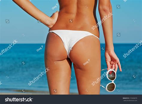 Sexy Beautiful Woman White Bikini Creative Stock Photo 215940670 Shutterstock