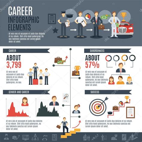 Career Infographics Set — Stock Vector © macrovector #75873441