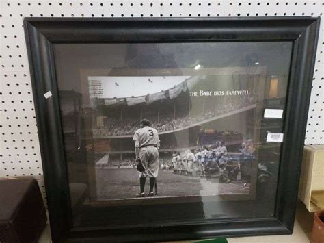 The Babe Bids Farewell Framed Print Trice Auctions