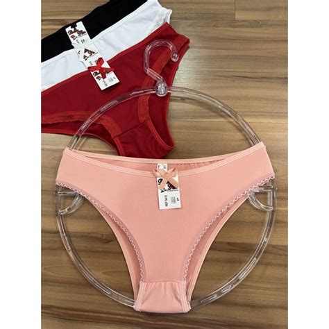 Kit Calcinhas Dia A Dia Modelo Tanga C S Largo Super Confort Vel B Sica Lisa Lingerie