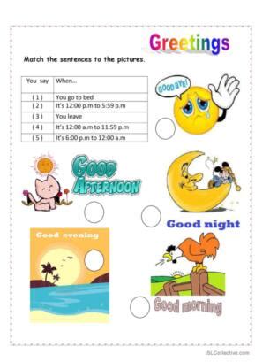 449 Greeting English ESL Worksheets Pdf Doc