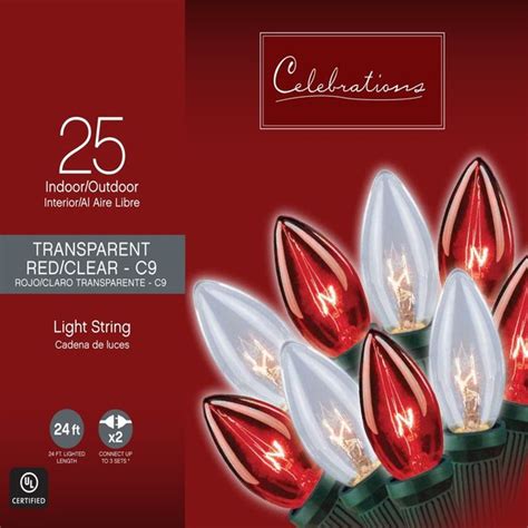 Celebrations Incandescent C9 Multicolored 25 Ct String Christmas Lights 24 Ft C42u4e11 Zoro