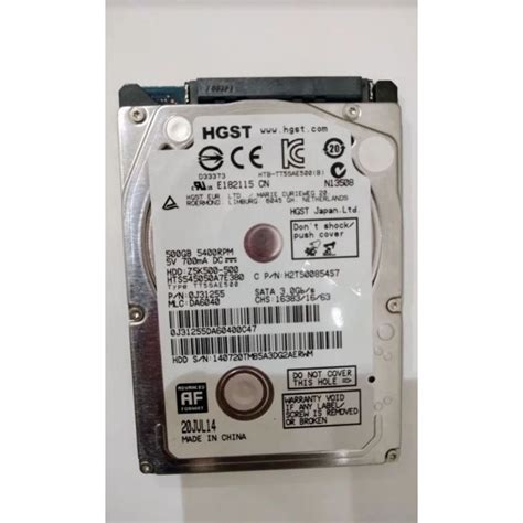 HD PARA NOTEBOOK 500GB HITACHI (HGST) MOD: TT5SAE500 ou TS7SAD750 ...