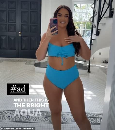Jacqueline Jossa Showcases Her Incredible Curves In A Bold Blue Bikini Daily Mail Online