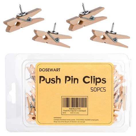 Push Pin Clips For Cork Board Pcs Wooden Paper Clips With Push Pins