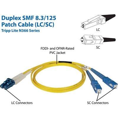 3M DUPLEX FIBER SMF LC/SC 8.3/125 PATCH (N366-03M)