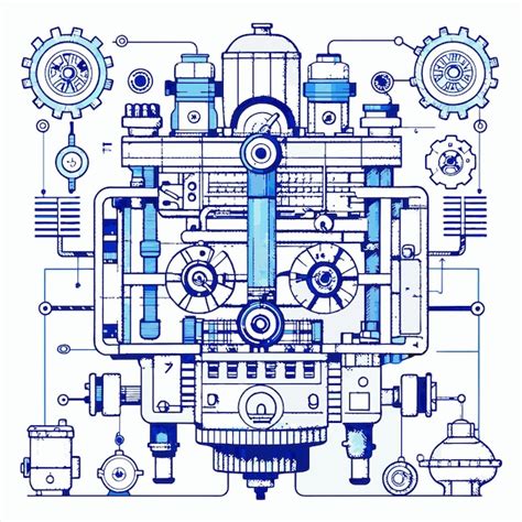 machine schematics vectors illustrations    freepik