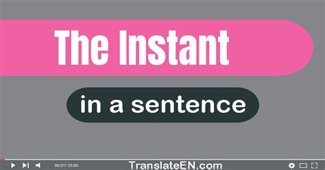 instant   sentence