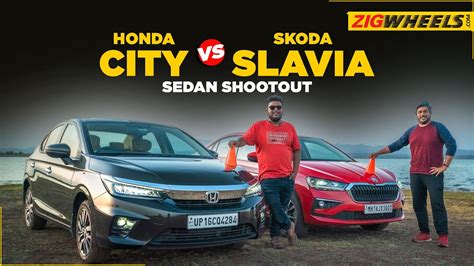 Honda City Vs Skoda Slavia Ride Handling Performance Compared Video