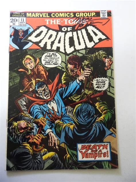 Tomb Of Dracula 13 1973 VG FN Condition Signed By Marv Wolfman No