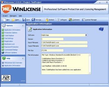 winlicense  professional software protection licensing manager