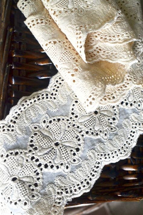 Beige Cotton Lace Embroidered Lace Fabric Etsy Uk Embroidered Lace