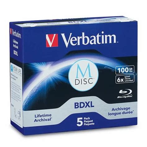 Verbatim M-Disc, BD-R, 100GB, 4x, Jewel Case at Rs 12500/pack | CD ...