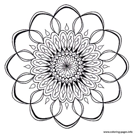 Flower Mandala Coloring Page Printable