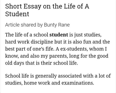 Essay On A Day In The Life Of A Student