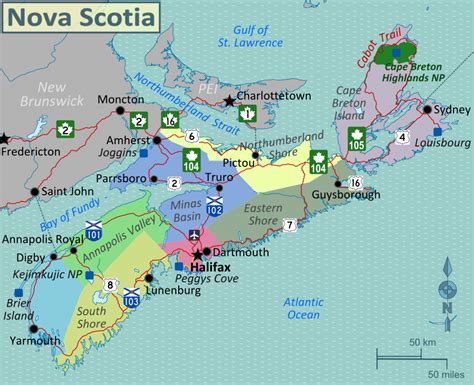nova scotia printable map