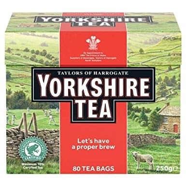 Taylors of Harrogate Yorkshire Tea 80 Tea Bags 250g (1 Pack) - Rainford ...