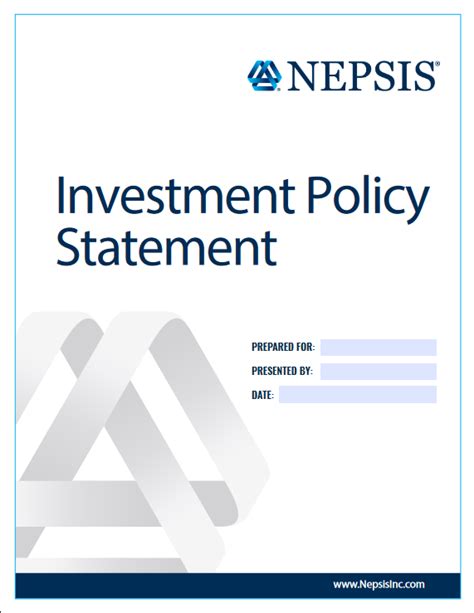 Investment Policy Statement Ips Nepsis Inc