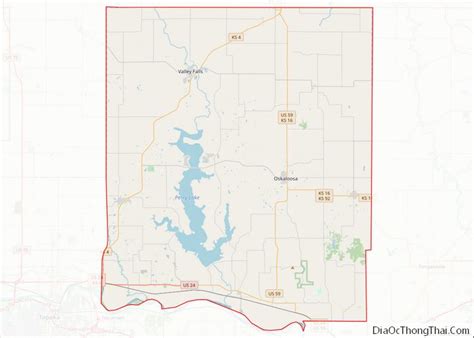 Map of Jefferson County, Kansas - Thong Thai Real